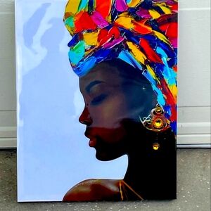Black woman picture with head wrap